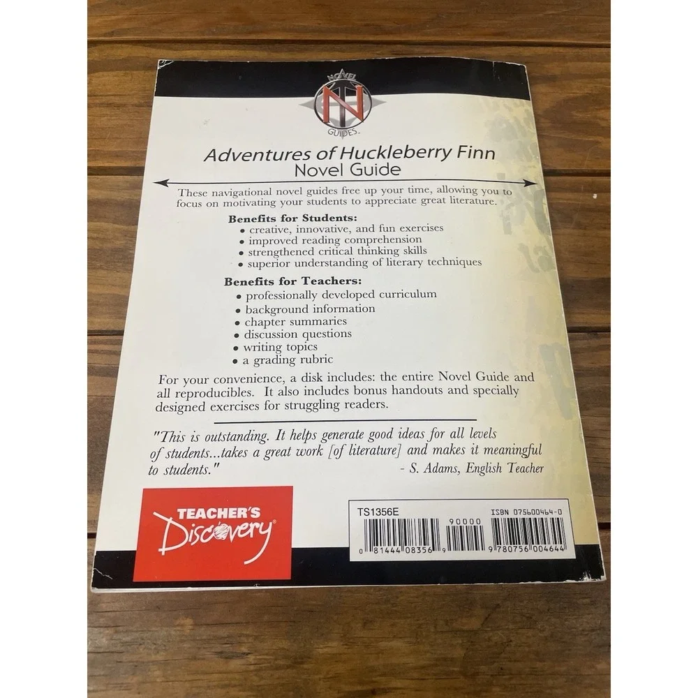 Huckleberry Finn A Navigational Novel Guide Literature Study Guide
